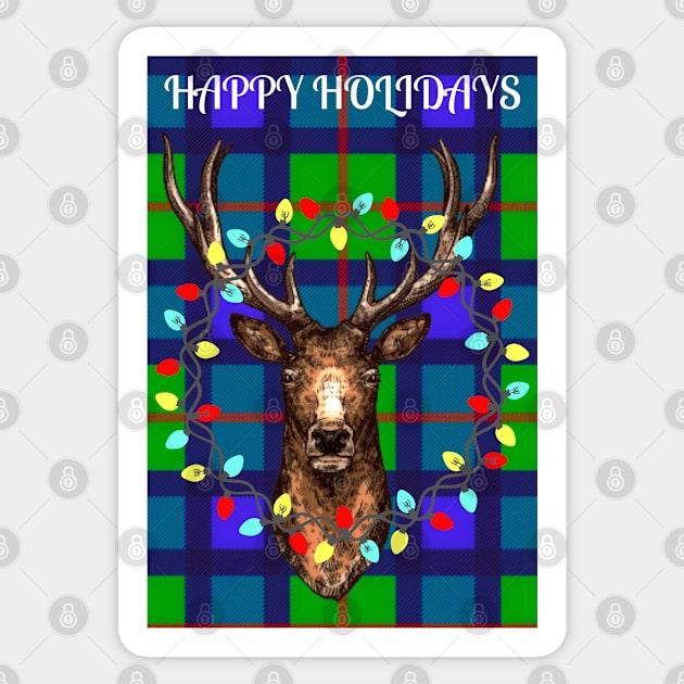 Happy Holidays Raindeer Sticker by MandySJ